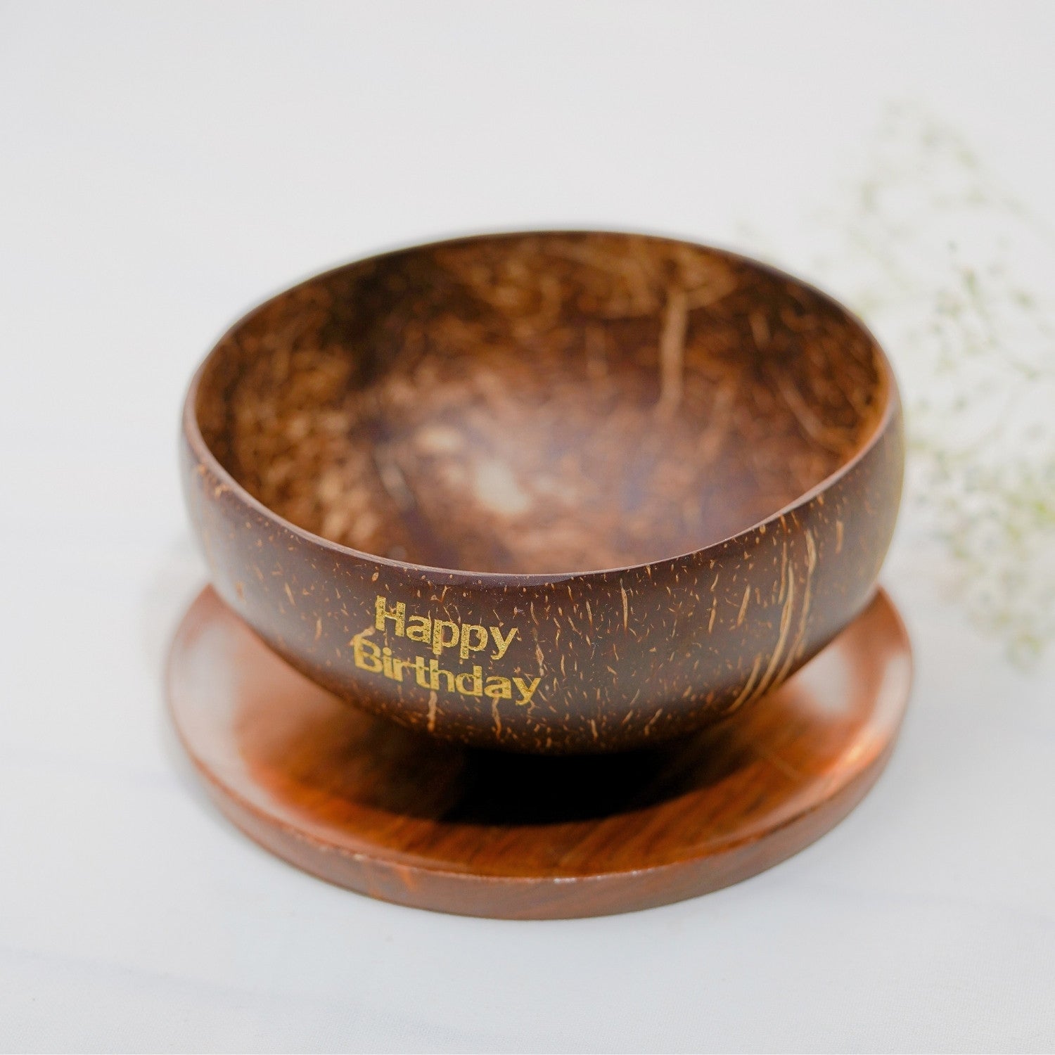 Thenga Eco-Friendly Birthday Gifts/Hampers Set | Includes 1 Teacup, 1 Bowl with Spoon & Fork, and a Message Card